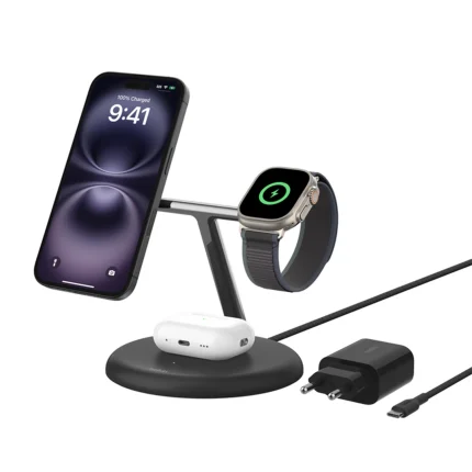 Belkin BoostCharge Pro 3-in-1 Magnetic Wireless Charging Stand with Qi2 15W