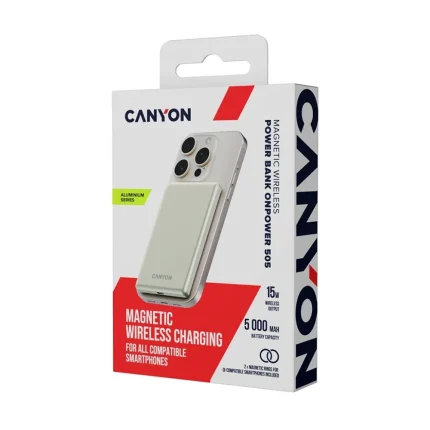 Canyon Magnetic Wireless Power Bank 5000Mah OnPower 505 - Image 7